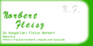 norbert fleisz business card